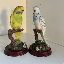 Pair budgerigar figurines for sale  BIRMINGHAM