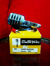 Microfone dinâmico vintage 1950 Electro Voice 611 Hi Z com acessórios FUNCIONA 911 comprar usado  Enviando para Brazil
