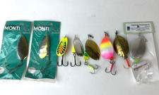 8 iscas giratórias de pesca grandes raposa azul Vibrax Monti salmão Thumper comprar usado 8 iscas giratórias de pesca grandes raposa azul Vibrax Monti salmão Thumper comprar usado  Enviando para Brazil