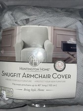 CAPA DE POLTRONA HUNTINGTON HOME SNUGFIT SERVE PARA A MAIORIA DE ATÉ 40” TEXTURA MACIA CINZA comprar usado  Enviando para Brazil