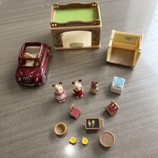 Juego de muebles y muñeca coche tamaño mini Sylvanian Family segunda mano  Embacar hacia Mexico