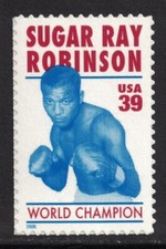 Scott 4020- Sugar Ray Robinson, Boxe- MNH (S/A) 39c 2006- Selo perfeito não usado, usado comprar usado  Enviando para Brazil