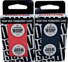2017 Conjunto de 2 Baralhos Autênticos Dealtados na WSOP Cartas de Baralho de Plástico Copag Usadas comprar usado  Enviando para Brazil