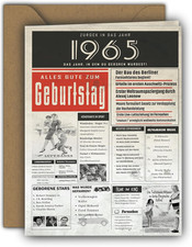 Geburtstagskarte 1965 ereignis gebraucht kaufen  Neuss
