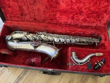 SAXOFONE TENOR VINTAGE MARTIN HANDCRAFT ELKHART PRATA LATÃO #15218, usado comprar usado  Enviando para Brazil