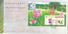 Singapour orchidée série d'occasion  Expédié en France