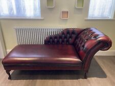 Chesterfield leather chaise for sale  LONDON