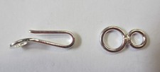 Figura de ojo y gancho de plata esterlina sólida 0,925 de 15 mm conector de 8 anillos segunda mano  Embacar hacia Mexico