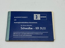 Garantieheft simson kleinrolle gebraucht kaufen  Grünhainichen
