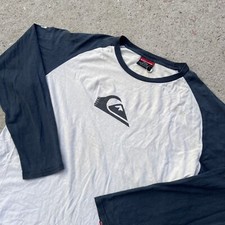 Camiseta Raglan Masculina Vintage Anos 90 Y2K Quiksilver Manga Longa L Surf Skate Board, usado comprar usado  Enviando para Brazil