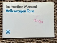 Taro owners instruction for sale  UK