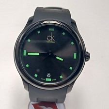 Relógio de pulso masculino Calvin Klein CK VISÍVEL K2V214DX silicone preto verde FEITO NA SUÍÇA comprar usado  Enviando para Brazil