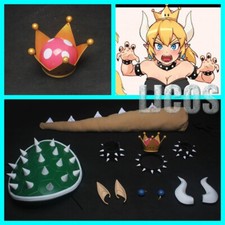 Fantasia Cosplay Super Mario Bros Bowsette Prop Coroa Brinco Chifres Headwear Cauda, usado comprar usado Fantasia Cosplay Super Mario Bros Bowsette Prop Coroa Brinco Chifres Headwear Cauda, usado comprar usado  Enviando para Brazil