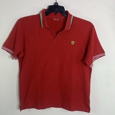Camisa polo masculina Ferrari vermelha média logotipo Scuderia corrida F1 oficial licenciada, usado comprar usado  Enviando para Brazil