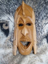Wooden tribal mask for sale  SWANAGE