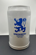Caneca grande vintage 1 L um litro Lowenbrau Munchen grés cerveja Stein Alemanha comprar usado  Enviando para Brazil