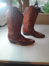 Brown leather cowboy for sale  CAERNARFON