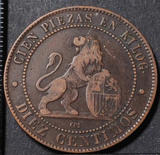 Centimos 1870 espagne d'occasion  Le Pecq