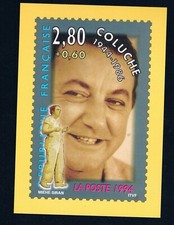 Carte postale coluche d'occasion  Saint-Laurent-du-Pont