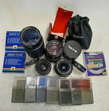 Paquete de lentes manuales paquete con zoom Tokina y filtros - conjunto vintage  segunda mano  Embacar hacia Mexico