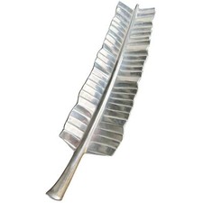 Bandeja de servir Wilton Armetale Bruce Fox Palm Frond folha de banana pena metal 16", usado comprar usado  Enviando para Brazil