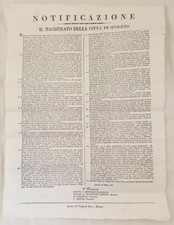 Notificazione spoleto 1831 usato  Foligno