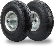 Roda pneumática RRQ 10" 4.10/3.50-4 pneu, rolamento 5/8", caixa aberta #R07 comprar usado  Enviando para Brazil