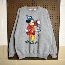 Moletom Vintage Disney Masculino Grande Cinza Anos 90 EUA Mickey Mouse 25 World Walt comprar usado  Enviando para Brazil