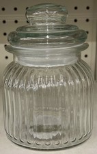 Ribbed glass jars for sale  Wheeling