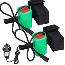 Bolsa de bateria recarregável 20000/16000 mAh 8.4V para lâmpada de cabeça de luz de bicicleta comprar usado  Enviando para Brazil