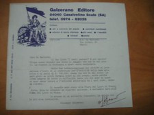 VC 131125 CARTA INTESTATA GALZERANO EDITORE CASALVELINO SALERNO  comprar usado  Enviando para Brazil