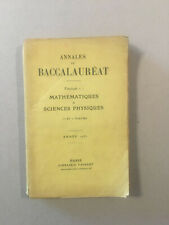 Annales baccalauréat 1931 d'occasion  Paris X