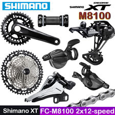 Usado, Shimano XT M8100 M8120 2x11 conjunto de velocidade pedivela cassete 10-45T bicicleta MTB NOVA comprar usado  Enviando para Brazil