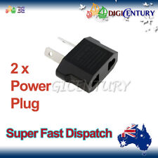 2x Adaptador Universal de Plugue de Alimentação de Viagem UE EURO Ásia para AUSTRALIANO Preto comprar usado  Enviando para Brazil