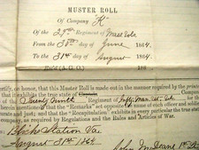CIVIL WAR BLICK'S STATION (TAVERNA AMARELA) PETERSBURG MUSTER ROLL 29ª MISSA comprar usado  Enviando para Brazil