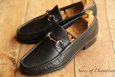 Mocassim masculino Gucci couro preto prata bit Reino Unido 7,5 EUA 8,5 UE 41,5 comprar usado Mocassim masculino Gucci couro preto prata bit Reino Unido 7,5 EUA 8,5 UE 41,5 comprar usado  Enviando para Brazil