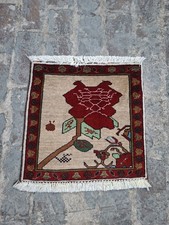 Tapete de presente S1674 flor e rosa feito à mão tribal afegão excelente tapete 50×51 cm, usado comprar usado  Enviando para Brazil