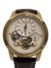 FOSSIL ME1127 TWIST relógio analógico automático mostrador branco couro marrom excelente comprar usado  Enviando para Brazil