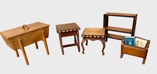 ÚNICO Mesas de Muebles Miniaturas Casa de Muñecas de Madera Artesanal + segunda mano  Embacar hacia Mexico