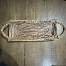 Cesta de servir de vime retangular Woven Selections By Pampered Chef 20”x7.5” excelente estado usado, usado comprar usado  Enviando para Brazil