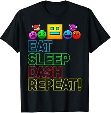 Camiseta Eat Sleep Dash repetir geometria videogame amante de videogame comprar usado  Enviando para Brazil