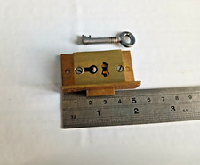 Fechadura de armário latão 1 chave 51mm x 28mm (4581) 4 alavancas nova) estoque antigo comprar usado  Enviando para Brazil
