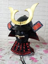 Capacete de armadura samurai japonês pessoa real capacete vestível e viseira adereço novo comprar usado  Enviando para Brazil