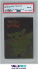 2000 Pokemon Stadium Danone Pikachu PSA 8 #7 folha de ouro brilhante, usado comprar usado  Enviando para Brazil