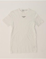 Camiseta masculina gráfica CALVIN KLEIN pequena branca algodão OL08 comprar usado  Enviando para Brazil