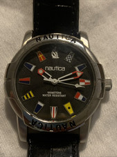 Vintage Relógio Náutico Masculino Mostrador Preto Bandeiras Náuticas Nova Bateria Mantendo o Tempo comprar usado  Enviando para Brazil