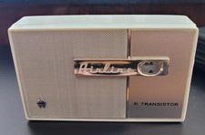 Vintage 1961 AIRLINE por SHARP TRANSISTOR RADIO GEN-1202 com Estojo com Zíper, Funciona! comprar usado  Enviando para Brazil