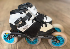 Usado, Powerslide Icon Jr. Skate de Velocidade Ajustável em Linha Juventude Preto/Branco Tamanhos UE 33-36 comprar usado  Enviando para Brazil
