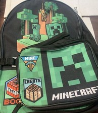 Mochila Minecraft de 16 pol. e lancheira artesanal combo novo par de bolsas escolares comprar usado  Enviando para Brazil