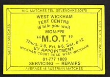 Matchbox label upec for sale  EASTBOURNE